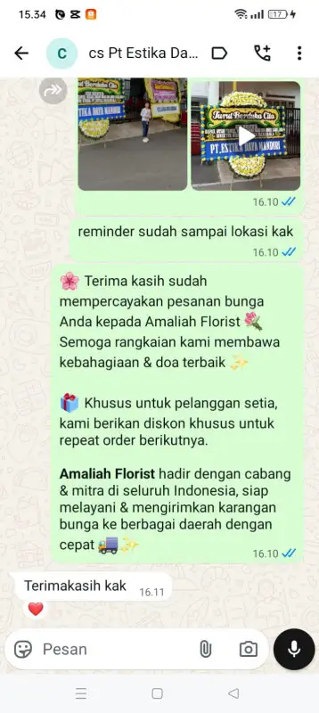 Testimonial Papan Bunga duka PALOPO